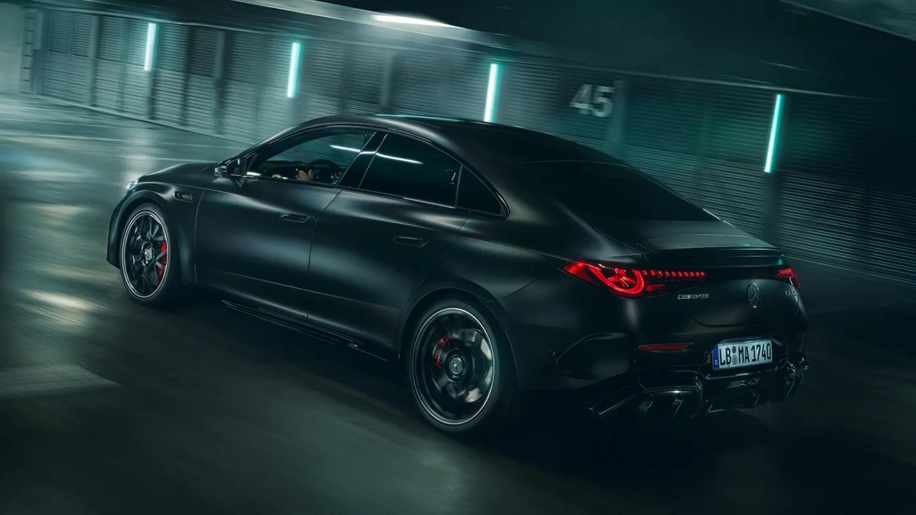 Rear side view of the Mercedes-AMG CLA 45 4MATIC+
