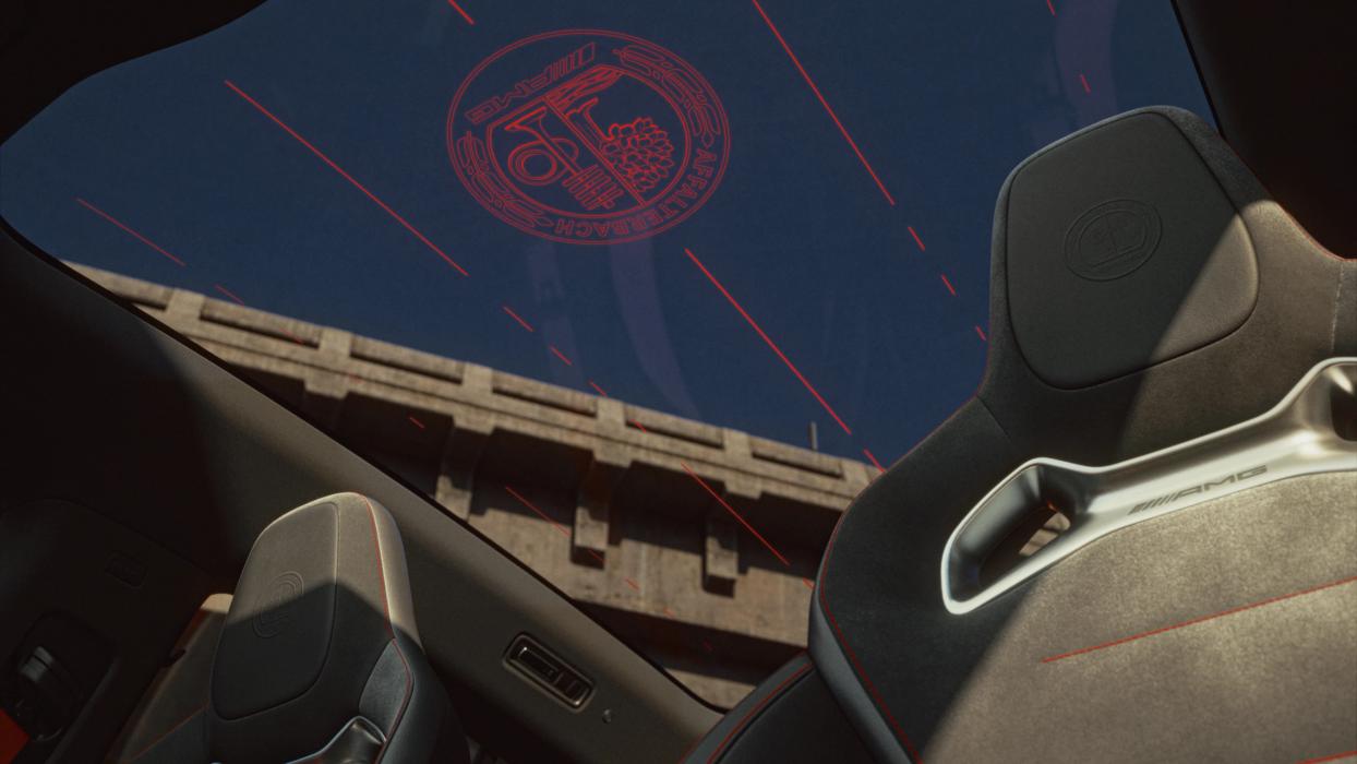 Close-up of the panoramic roof