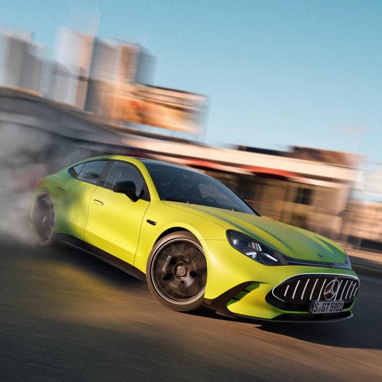 The Mercedes-AMG GT 63 4-Door Coupé drifting