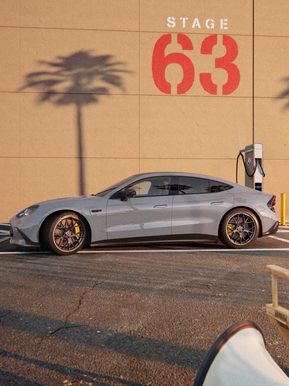 The side of the Mercedes-AMG GT 4-Door Coupé