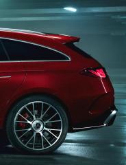 The rear of the Mercedes-AMG CLA 45 4MATIC+ Shooting Brake