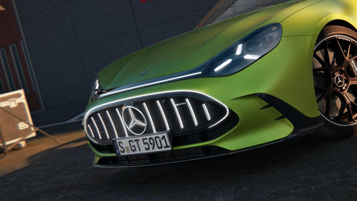 The front of the Mercedes-AMG GT 4-Door Coupé