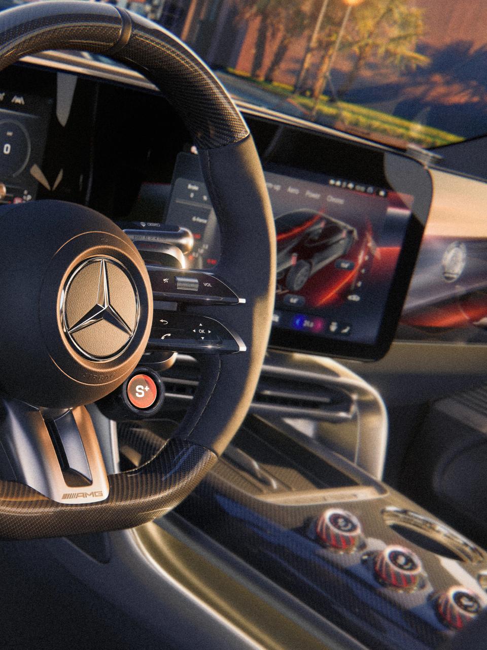 The interior of the Mercedes-AMG GT 4-Door Coupé