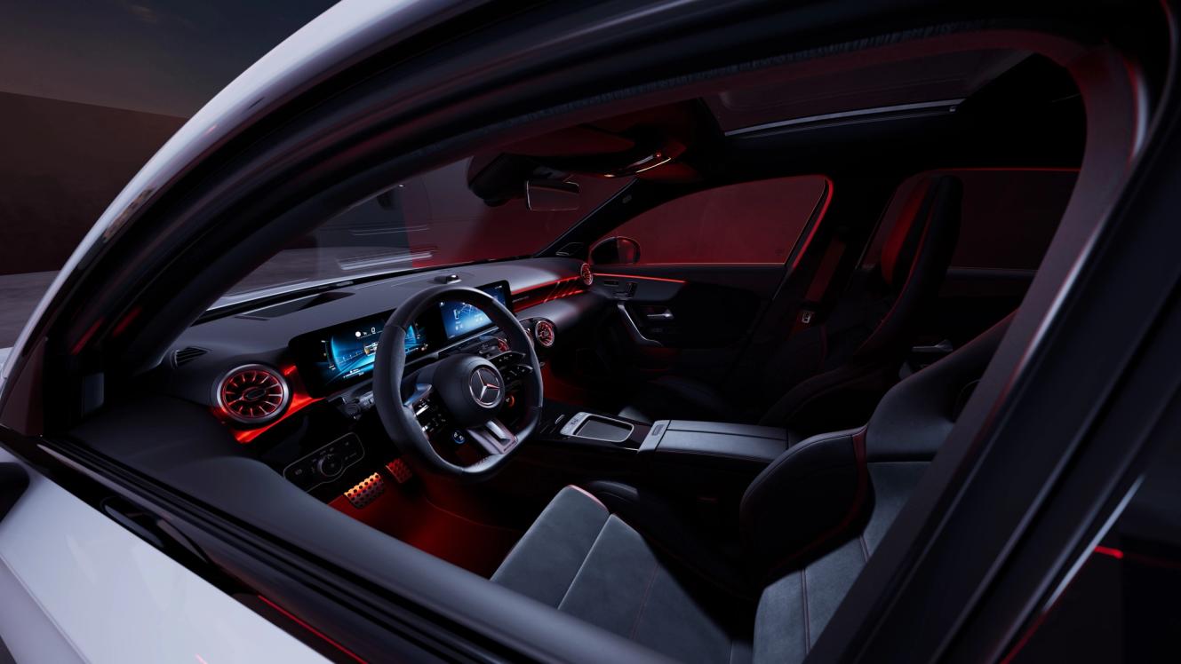 Interior of a Mercedes-AMG A 35 Hatchback