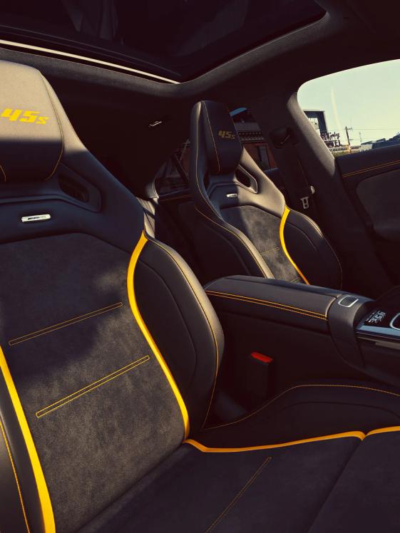 Seats and upholstery of the Mercedes-AMG CLA 45s special edition