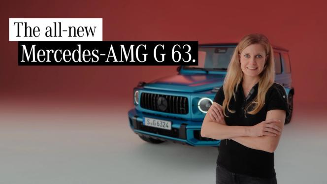 Product manager Viola from Mercedes-AMG in front of the new G-class