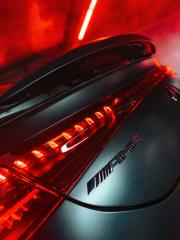Close-up of the rear with AMG lettering