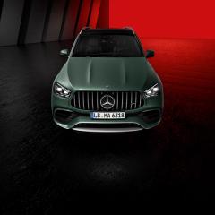 A Mercedes-AMG GLE 63 S SUV from above.