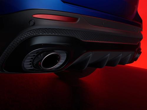 Mercedes AMG GLB 35 SUV exhaust system.