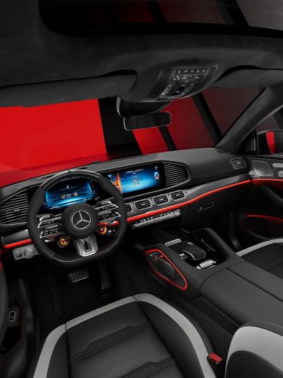 Interieur des Mercedes-AMG GLE 53 Coupé.