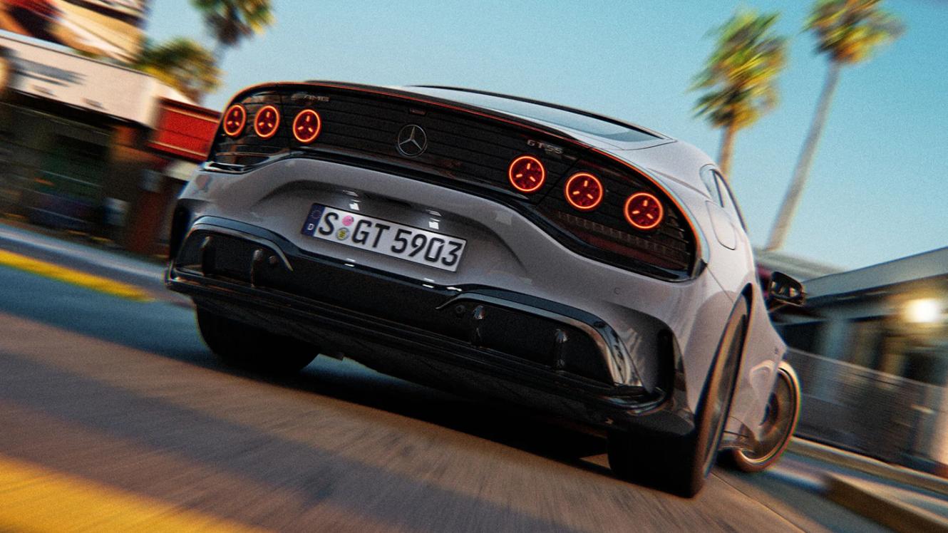 The Mercedes-AMG GT 63 4-Door Coupé drifting