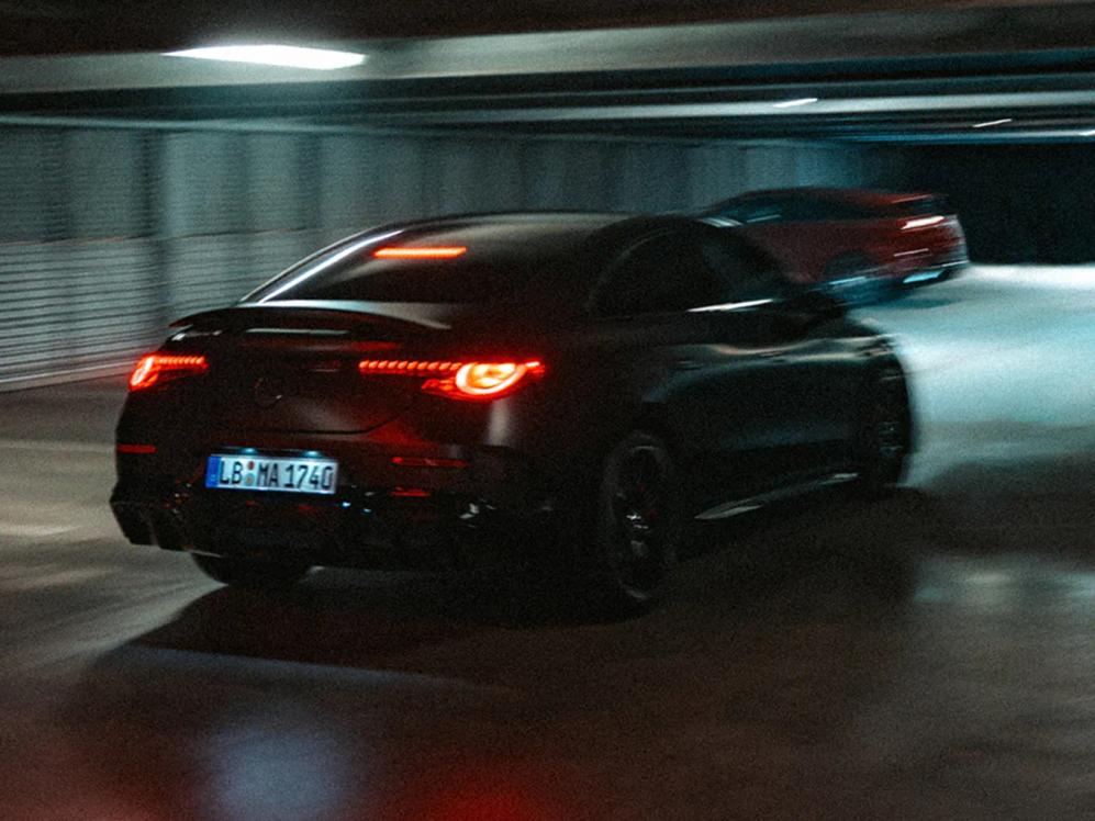 The rear lights of the Mercedes-AMG CLA 45 4MATIC+