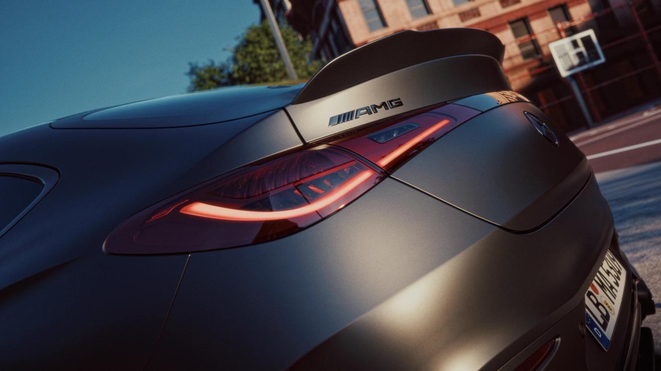 Detailed view of the rear of the Mercedes-AMG GLC 53 4MATIC+ Coupé