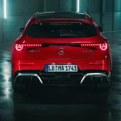 The rear of the Mercedes-AMG CLA 45 4MATIC+ Shooting Brake