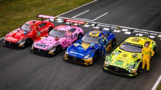 AMG DTM recarrs on the racetrack