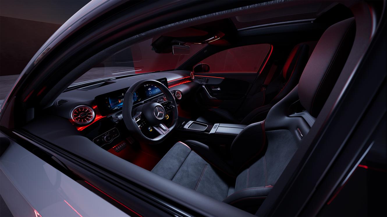 Interior of a Mercedes-AMG A 35 Hatchback