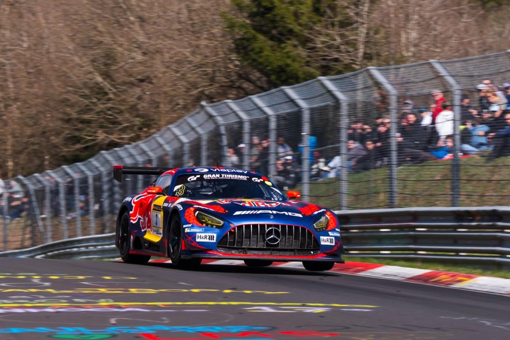 AMG racecar on the the track