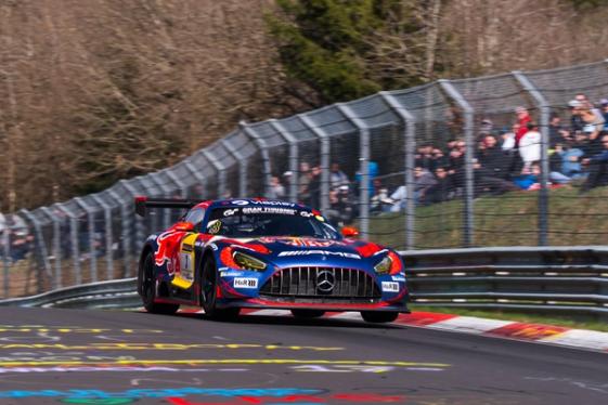 AMG racecar on the the track