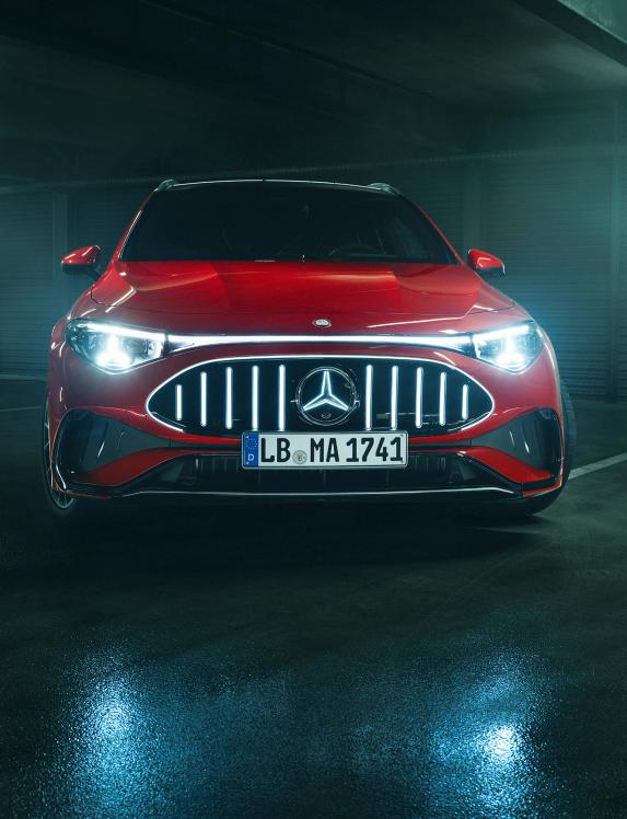 The front of the Mercedes-AMG CLA 45 4MATIC+ Shooting Brake