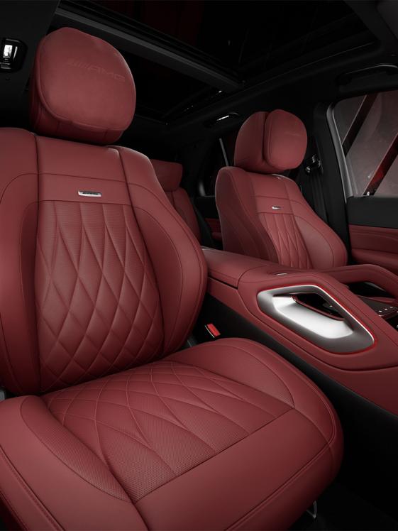 Sitze und Polster der neuen Mercedes-AMG GLE-SUV Arctic Silver MANUFAKTUR Edition