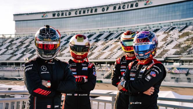 Vier AMG GT Rennfahrer bei der IMSA WeatherTech SportsCar Championship