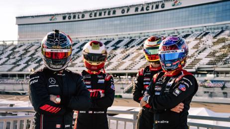 Vier AMG GT Rennfahrer bei der IMSA WeatherTech SportsCar Championship