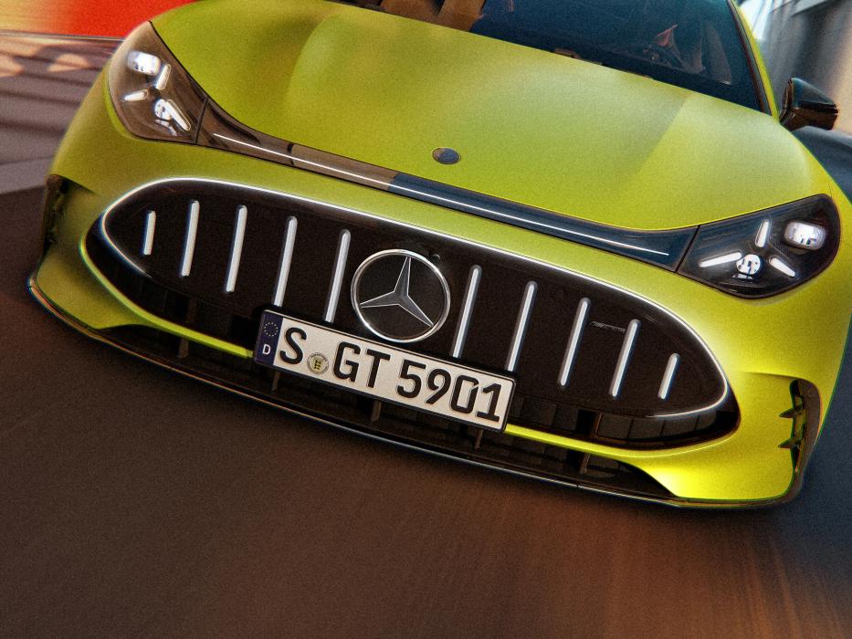 The front of the Mercedes-AMG GT 4-Door Coupé