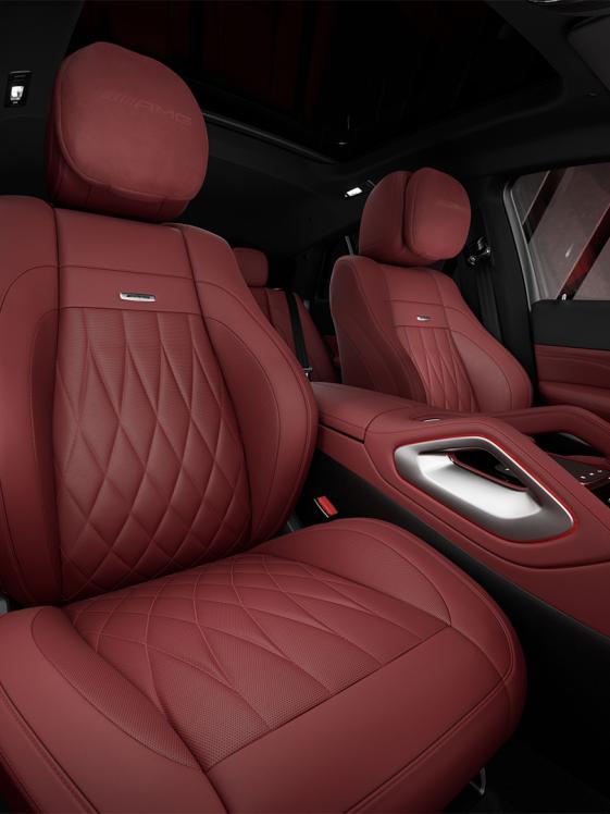 Sitze und Polster der neuen Mercedes-AMG GLE-Coupé Arctic Silver MANUFAKTUR Edition